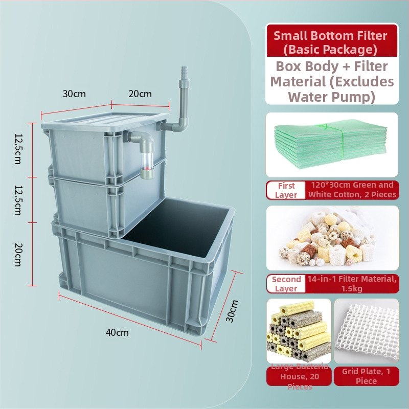 Apgrozījuma kastes apakšējais filtrs DIY zivju tvertnes apakšējais filtra kaste sausā un mitrā atdalīšana pilienu filtrs sifona apakšējais filtrs kombinētās zivis