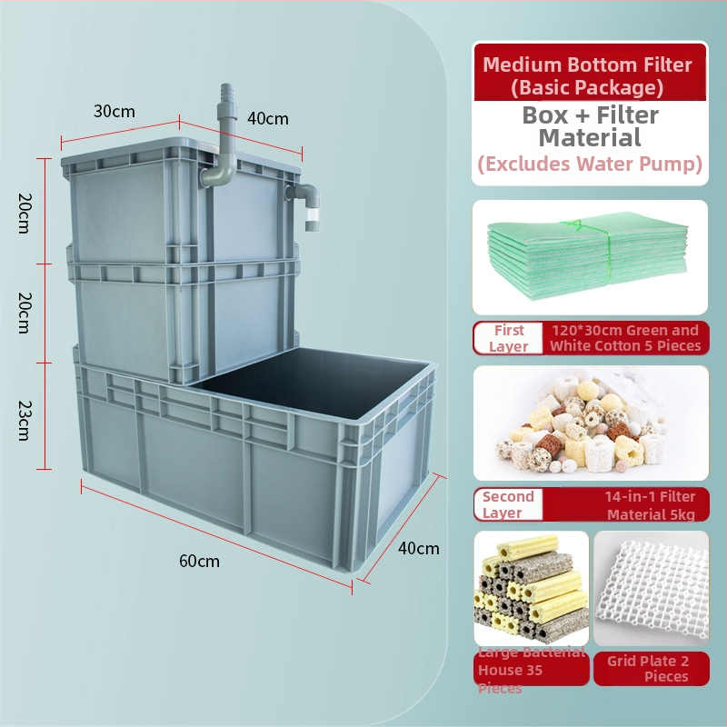 Apgrozījuma kastes apakšējais filtrs DIY zivju tvertnes apakšējais filtra kaste sausā un mitrā atdalīšana pilienu filtrs sifona apakšējais filtrs kombinētās zivis