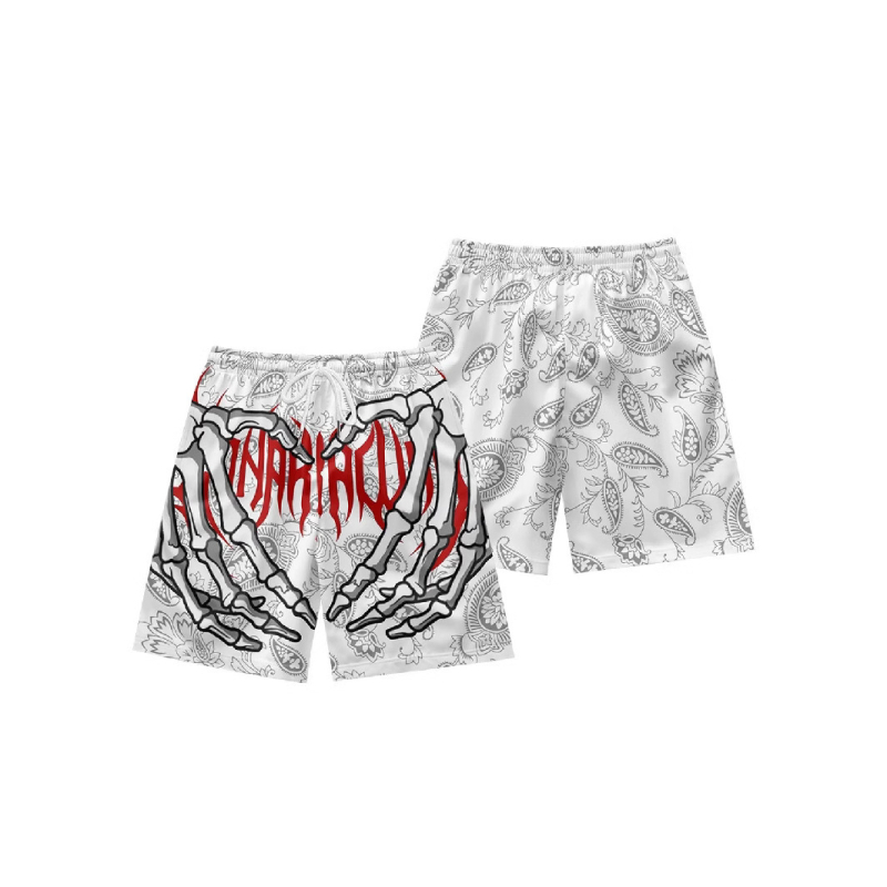 Euroopa ja Ameerika suvised meeste lühikesed püksid, tänavamoe hiphop vabaaja 3D digitaaltrükiga pingutusnööriga rannapüksid
