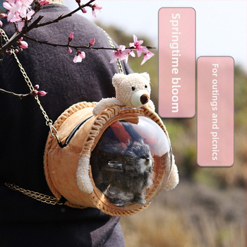 Чанта за носене за малки домашни любимци, хамстери, катерици, без вентилатор, таралеж, чанта за излизане, захарен планер, морско свинче, чинчила, заек, папагал, раница