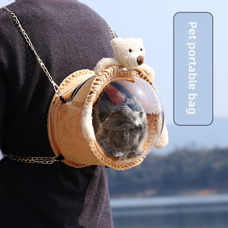 Чанта за носене за малки домашни любимци, хамстери, катерици, без вентилатор, таралеж, чанта за излизане, захарен планер, морско свинче, чинчила, заек, папагал, раница