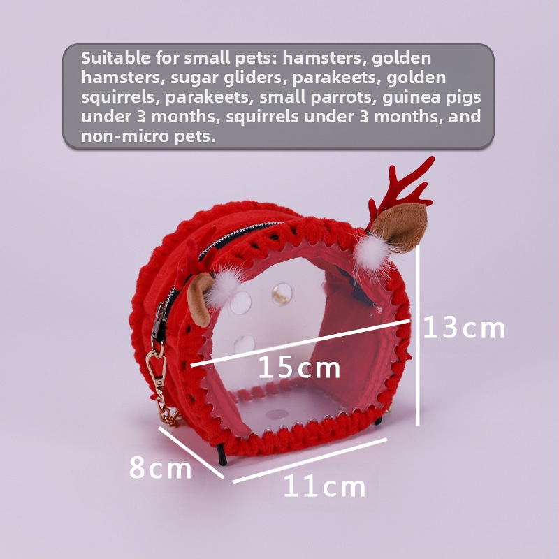 Чанта за носене за малки домашни любимци, хамстери, катерици, без вентилатор, таралеж, чанта за излизане, захарен планер, морско свинче, чинчила, заек, папагал, раница