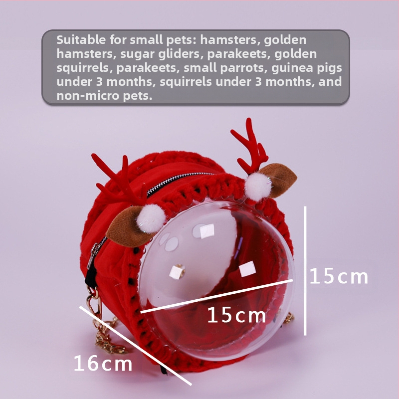Чанта за носене за малки домашни любимци, хамстери, катерици, без вентилатор, таралеж, чанта за излизане, захарен планер, морско свинче, чинчила, заек, папагал, раница