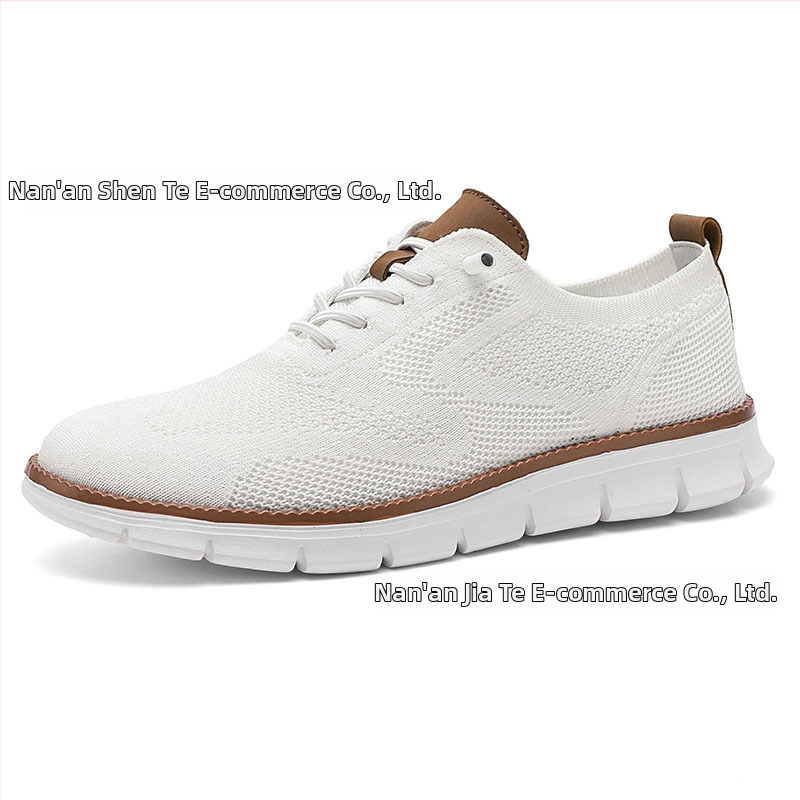 Amazon ikdienas elpojoši vīriešu apavi no pārrobežu AliExpress plus izmēra visu spēļu lidojoši aušanas sporta ikdienas apavi viegli čības