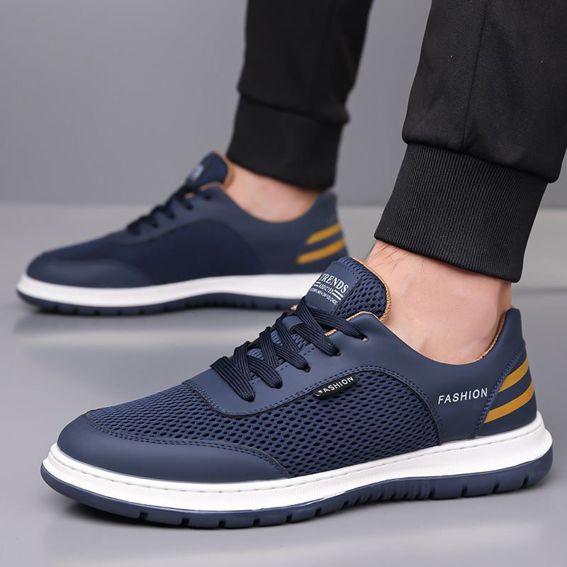 Meeste võrkkangast tossud 2025. aasta suvel uued mitmekülgsed hingavad õhukesed trendikad pehme tallaga võrkkangast kingad vabaaja reisikingad