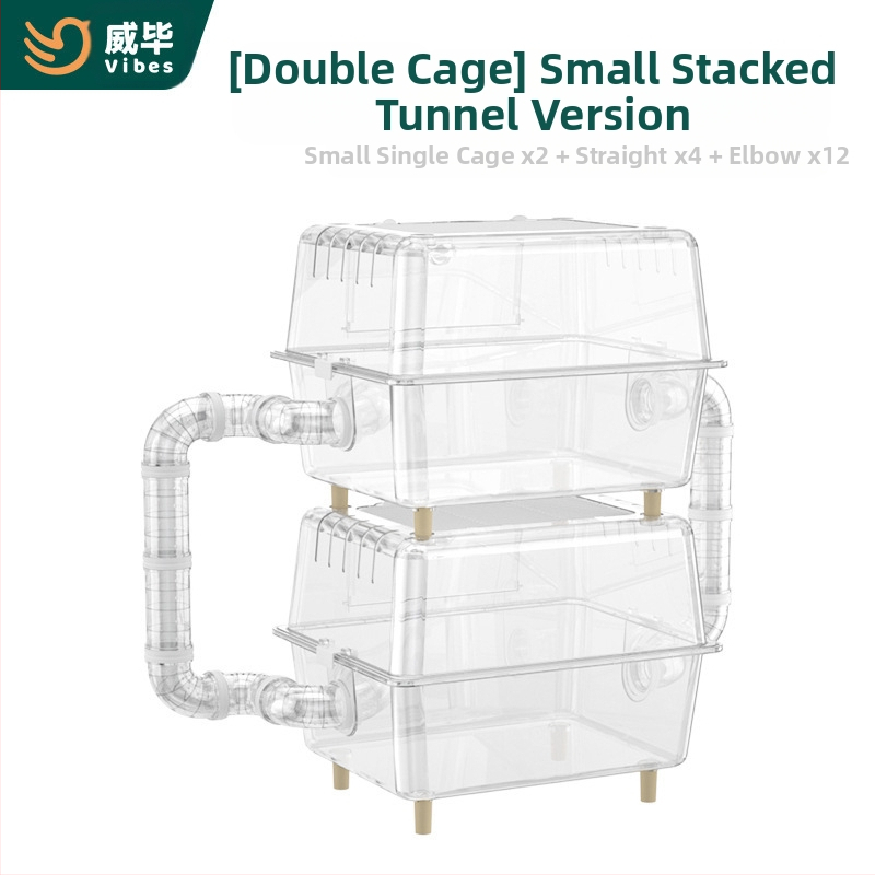 Hamsteripuur akrüülist panoraamvaatega läbipaistev luksuslik villa eriruum kuldkarule 60 põhipuuri söögikasti tarvikud