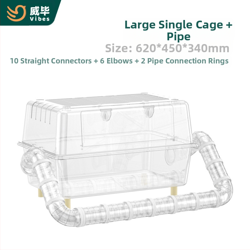 Hamsteripuur akrüülist panoraamvaatega läbipaistev luksuslik villa eriruum kuldkarule 60 põhipuuri söögikasti tarvikud