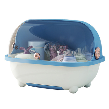 Naujų kūdikių buteliukų laikymo dėžutė, maisto papildų įrankis, nutekėjimo lentynėlė, kūdikių stalo įrankiai, dulkėms atspari atverčiama didelės talpos laikymo dėžutė