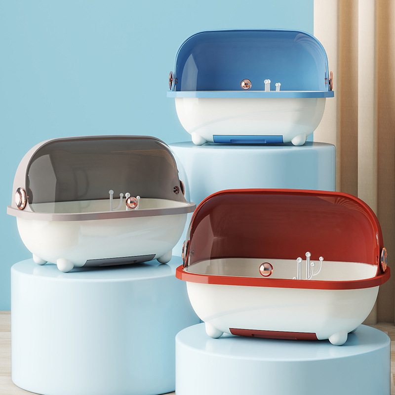 Naujų kūdikių buteliukų laikymo dėžutė, maisto papildų įrankis, nutekėjimo lentynėlė, kūdikių stalo įrankiai, dulkėms atspari atverčiama didelės talpos laikymo dėžutė