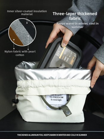 Nešiojama raišteliu sutraukiama pietų dėžutės rankinė, vyriška darbo pietų krepšys, pietų dėžutės krepšys, didelės talpos izoliuotas pietų krepšys