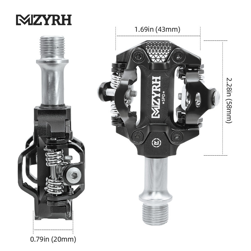 MZYRH kalnų dviračio savaime užsifiksuojantis pedalas, plento dvipusis savaime užsifiksuojantis pedalas su fiksavimo detale