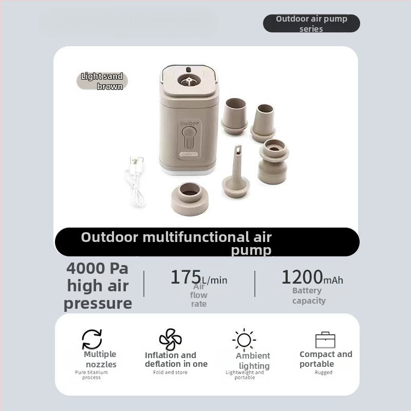 Многофункционално захранване за съхранение на енергия на открито къмпинг въздушно легло плувен басейн плувен пръстен преносима електрическа въздушна помпа може да изпомпва въздух електрическа помпа