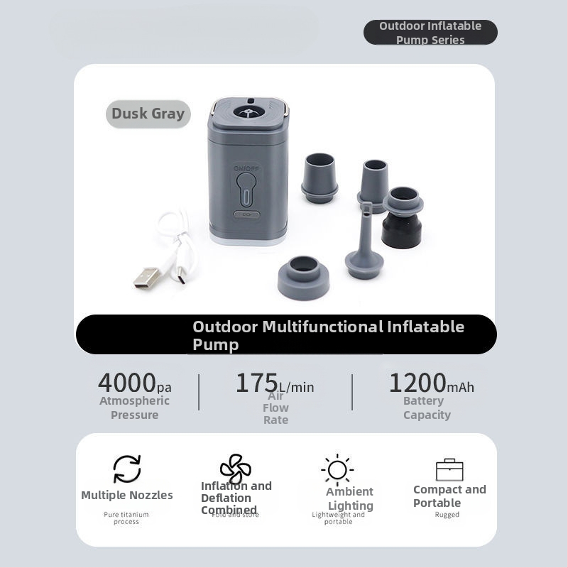 Многофункционално захранване за съхранение на енергия на открито къмпинг въздушно легло плувен басейн плувен пръстен преносима електрическа въздушна помпа може да изпомпва въздух електрическа помпа