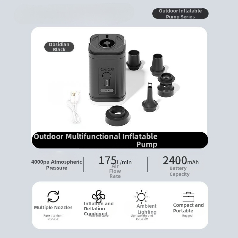 Многофункционално захранване за съхранение на енергия на открито къмпинг въздушно легло плувен басейн плувен пръстен преносима електрическа въздушна помпа може да изпомпва въздух електрическа помпа