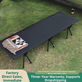 Lauko sulankstoma lova stovyklavimui, snauduliams biure, kompanioninė lova, Oksfordo audinio aliuminio lydinio karinė lovelė, lengva ir nešiojama