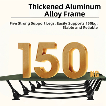 Lauko sulankstoma lova stovyklavimui, snauduliams biure, kompanioninė lova, Oksfordo audinio aliuminio lydinio karinė lovelė, lengva ir nešiojama