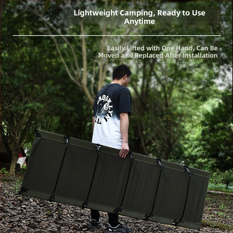 Сгъваемо легло за къмпинг на открито, офис дрямка, легло-компаньон, военно легло от алуминиева сплав от плат Оксфорд, леко и преносимо