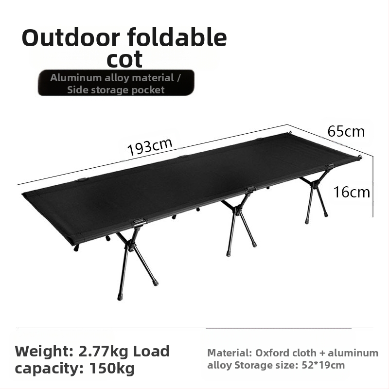 Lauko sulankstoma lova stovyklavimui, snauduliams biure, kompanioninė lova, Oksfordo audinio aliuminio lydinio karinė lovelė, lengva ir nešiojama