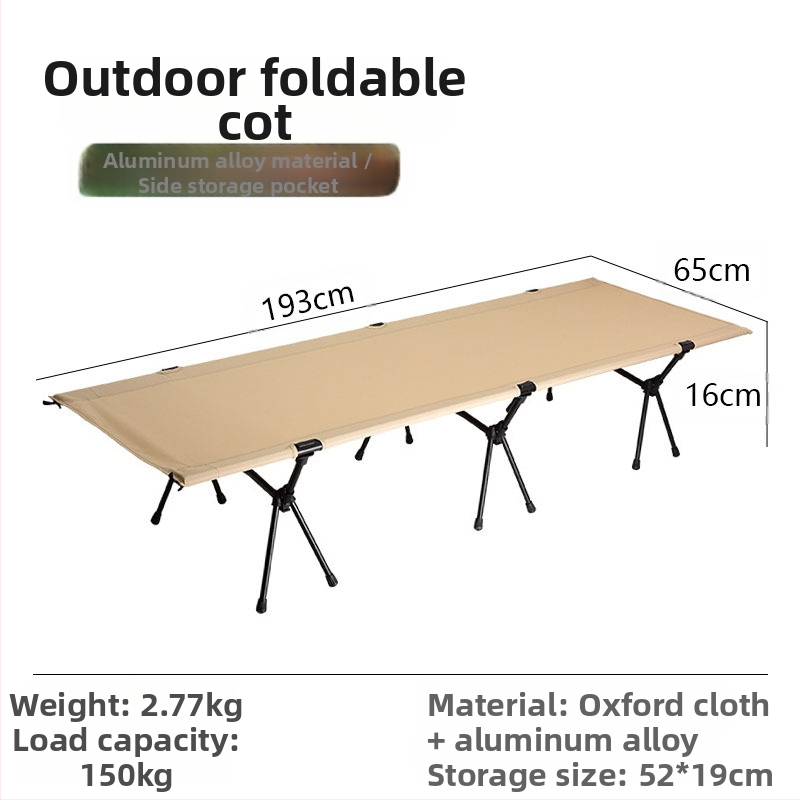 Lauko sulankstoma lova stovyklavimui, snauduliams biure, kompanioninė lova, Oksfordo audinio aliuminio lydinio karinė lovelė, lengva ir nešiojama