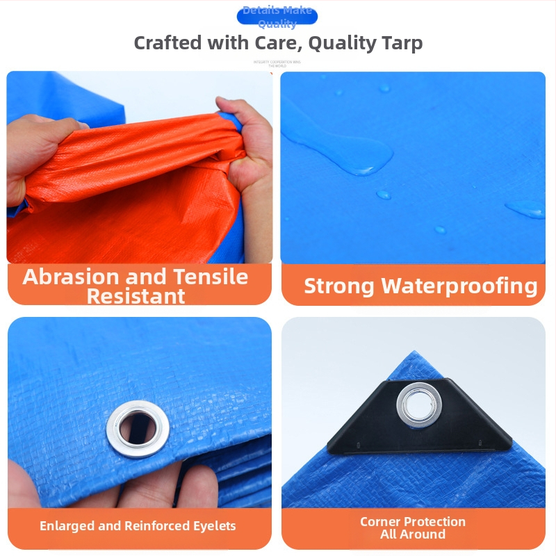 Външен водоустойчив брезент за камиони, водоустойчив брезент на едро, удебелен сенник, слънцезащита, водоустойчив дъждоустойчив плат