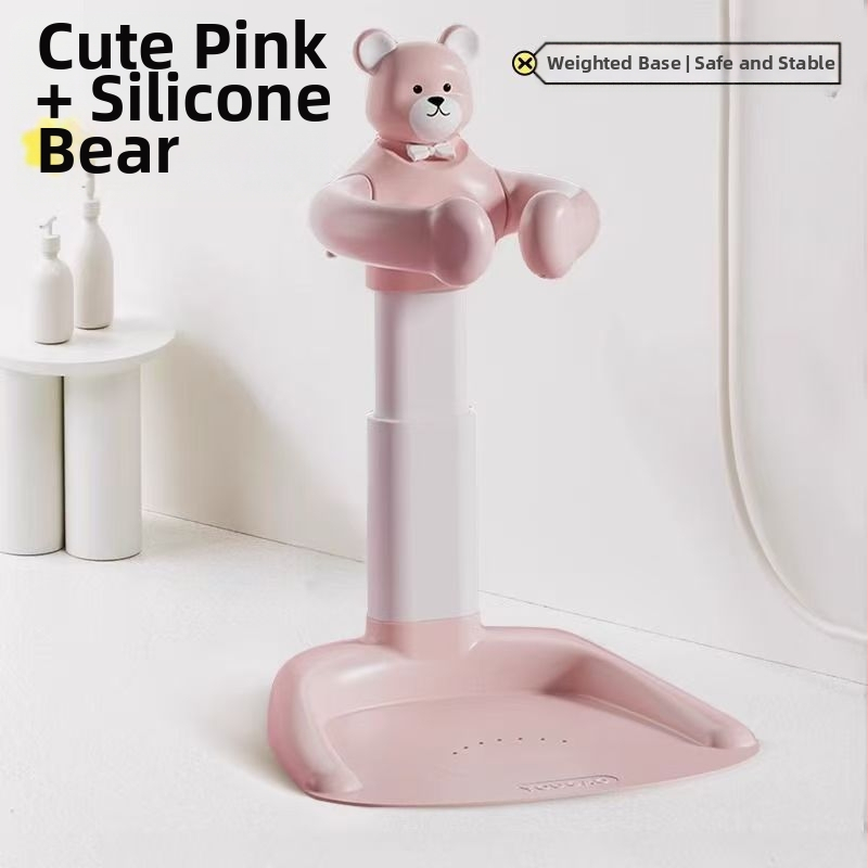 Imiku vertikaalne dušš, beebi seisva vanni artefaktiga kukkumis- ja libisemisvastane väikelapse tagumikupesuduši tugiraam