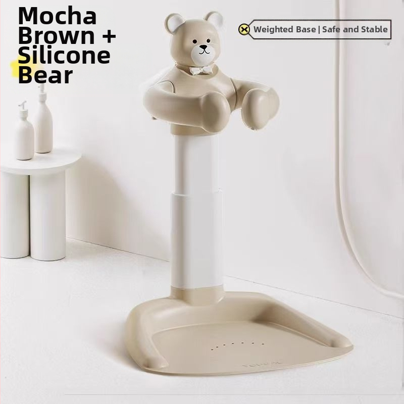 Imiku vertikaalne dušš, beebi seisva vanni artefaktiga kukkumis- ja libisemisvastane väikelapse tagumikupesuduši tugiraam