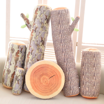 Δημιουργική προσομοίωση ξύλινου μαξιλαριού κούτσουρου Φοίνικας δέντρο ginkgo μαξιλάρι βελούδινο παιχνίδι ύπνου μακρύ μαξιλάρι έγχρωμη εκτύπωση