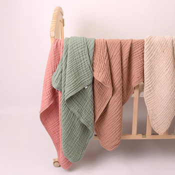 Kevad- ja suvine puhas puuvillane piiriülene vastsündinute tekk Amazonist kuuekihiline puhas puuvillane õhuke väliskaubanduse beebitekk