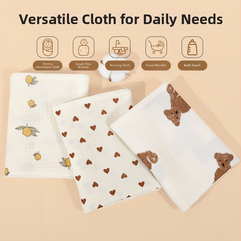 Пелена за новородено, еднослойна и двуслойна, от чиста памучна марля, бебешка пелена, кърпа за новородено, тънък стил за родилна зала