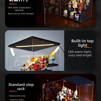 Τυφλό κουτί αποθήκευσης Bubble Mate Ακρυλικό κουτί εμφάνισης Φωτεινό χειροποίητο κουτί Διαφανές μοντέρνο κουτί εμφάνισης παιχνιδιού Ράφι αποθήκευσης