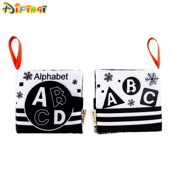 Naujas kūdikio medžiaginis sąsiuvinis, juodai baltas, skaitmeninis, pažintinis, barškantis popierius, vaikų ankstyvojo ugdymo knyga, atspari ašaroms, medžiaginis sąsiuvinis kūdikiams, žaislai