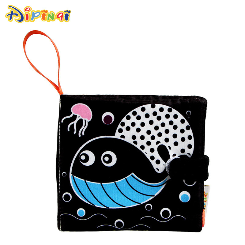 Naujas kūdikio medžiaginis sąsiuvinis, juodai baltas, skaitmeninis, pažintinis, barškantis popierius, vaikų ankstyvojo ugdymo knyga, atspari ašaroms, medžiaginis sąsiuvinis kūdikiams, žaislai