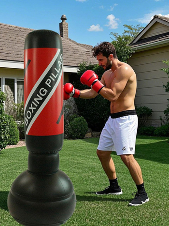 Tehase otsetarne 1,95 m kõrgune PVC-paks täispuhutav trummelpoksikolonn täiskasvanutele mõeldud fitness-ventilatsioonivõitlusmänguasi