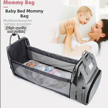 Сгъваема раница за бебешко легло за външно ползване, чанта за майка и бебе, преносима изолирана чанта за съхранение на мляко