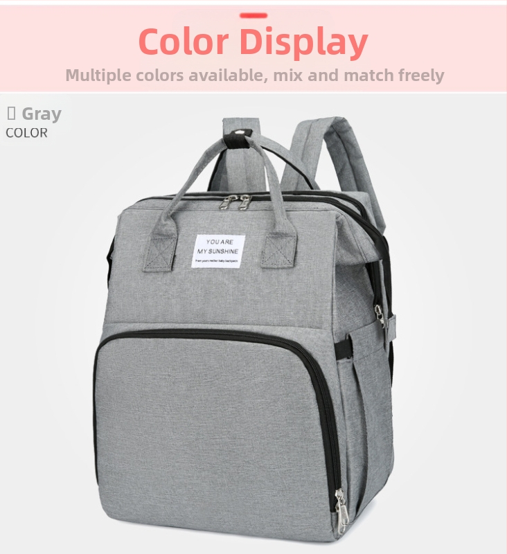 Сгъваема раница за бебешко легло за външно ползване, чанта за майка и бебе, преносима изолирана чанта за съхранение на мляко