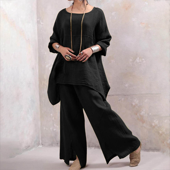 AliExpress καλλιτεχνικό ρετρό άνοιξη και φθινόπωρο νέο casual κοστούμι δύο τεμαχίων χαλαρό αδυνάτισμα ευρωπαϊκή και αμερικανική μόδα γυναικεία ρούχα