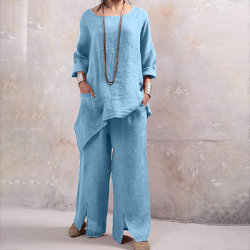 AliExpress καλλιτεχνικό ρετρό άνοιξη και φθινόπωρο νέο casual κοστούμι δύο τεμαχίων χαλαρό αδυνάτισμα ευρωπαϊκή και αμερικανική μόδα γυναικεία ρούχα