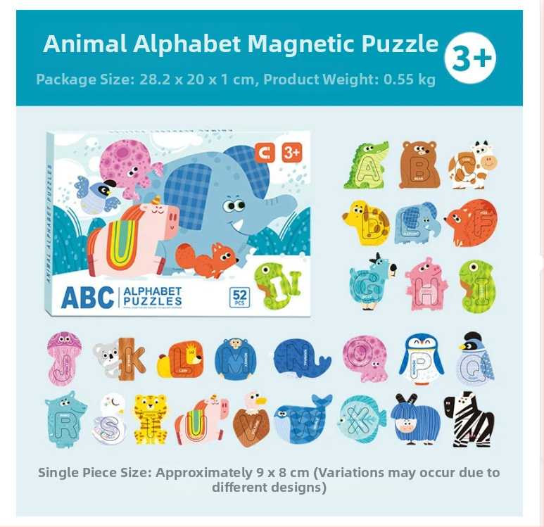 „Amazon“ linksmi magijos rašybos žodžių žaidimai vaikams, mokymo priemonės, 26 angliškos raidės, ankstyvojo ugdymo spalvoti pažintiniai žaislai