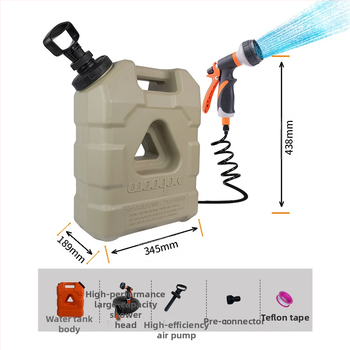 Αντλία αέρα 21 λίτρων κάδου εξωτερικού χώρου για κάμπινγκ, βολική δεξαμενή αποθήκευσης νερού, μεγάλης χωρητικότητας, κάδος 5,5 γαλονιών με ντους