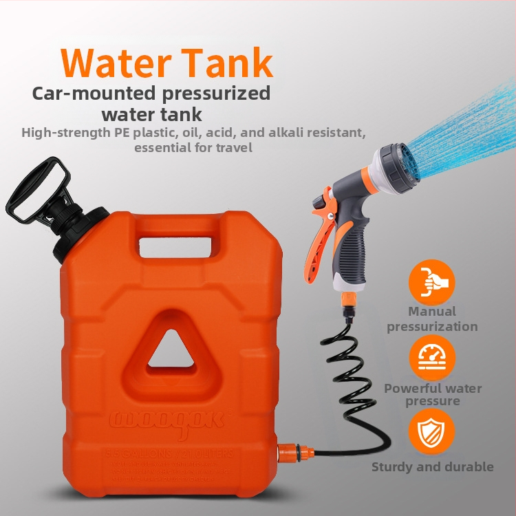 Õhupump 21-liitrine matkaämber mugav veepaak suure mahutavusega 5,5-gallonine ämber dušiga