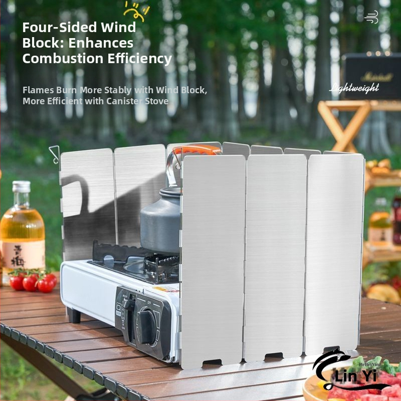 Външна ветроустойчива печка, къмпинг печка, вятърна щит, газова печка, ветроустойчив калъф, ветроустойчив пръстен, магнитен