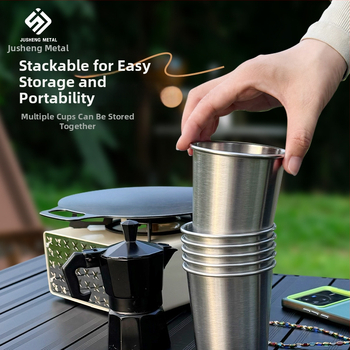 Lauko 304 nerūdijančio plieno puodelis, vieno sluoksnio vandens puodelis, alaus puodelis, šalto gėrimo puodelis, sulčių puodelis, atsparus kritimams, nešiojamas kempingo kostiumas