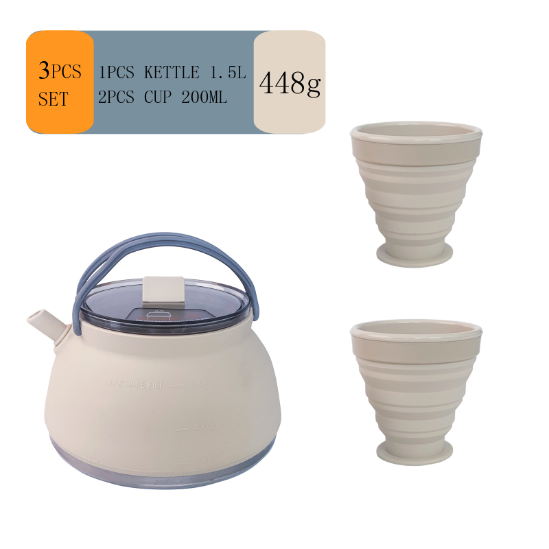2024 kaasaskantav silikoonist kokkupandav matkakann, välistingimustes kokkusurutav matkapott, reisisilikoonist kohvikann