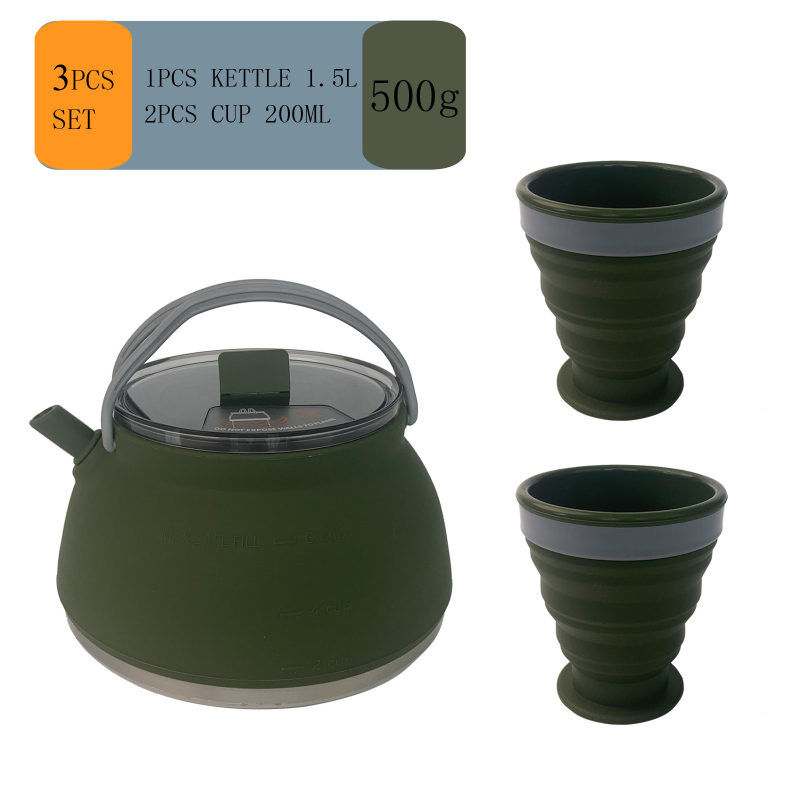 2024 kaasaskantav silikoonist kokkupandav matkakann, välistingimustes kokkusurutav matkapott, reisisilikoonist kohvikann