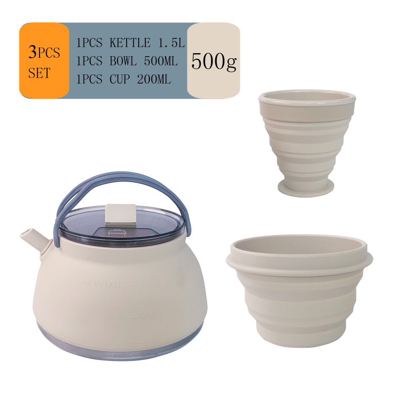 2024 kaasaskantav silikoonist kokkupandav matkakann, välistingimustes kokkusurutav matkapott, reisisilikoonist kohvikann