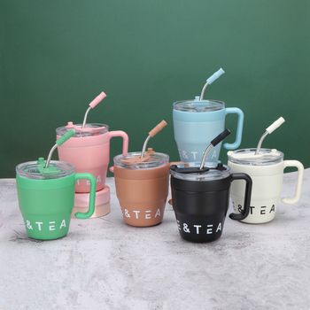 Tarpvalstybinė didmeninė prekyba 304 nerūdijančio plieno puodeliu verslo biurui kavos puodelis su rankena nešiojamas šilumą išsaugantis šaltas puodelis