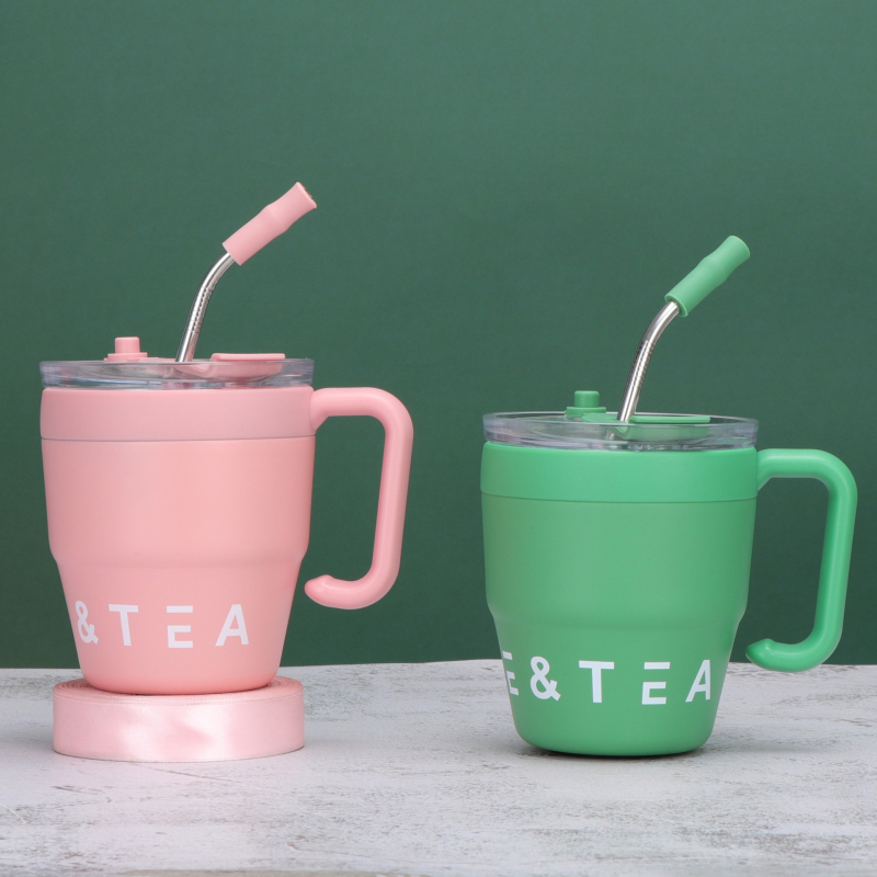 Tarpvalstybinė didmeninė prekyba 304 nerūdijančio plieno puodeliu verslo biurui kavos puodelis su rankena nešiojamas šilumą išsaugantis šaltas puodelis