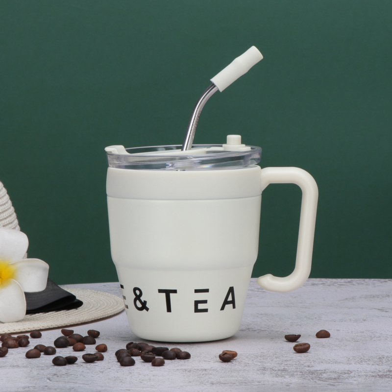 Tarpvalstybinė didmeninė prekyba 304 nerūdijančio plieno puodeliu verslo biurui kavos puodelis su rankena nešiojamas šilumą išsaugantis šaltas puodelis