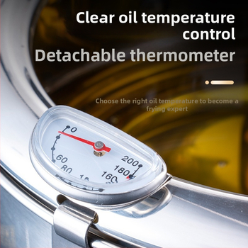 Chengze japoniško stiliaus 304 nerūdijančio plieno tempura gruzdintuvė, buitinė, temperatūrą kontroliuojanti, aliejų taupanti maža gruzdintuvė su filtru