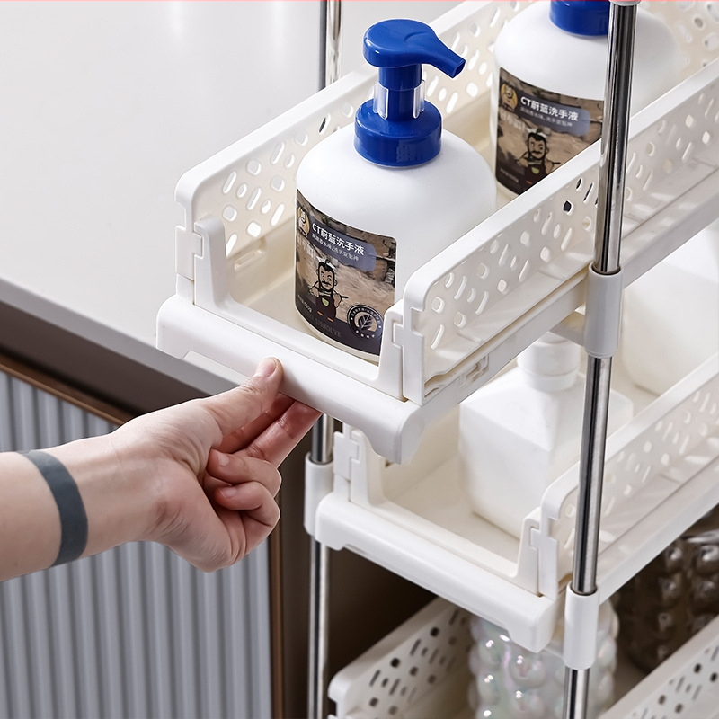 Стелаж за съхранение на колички, подвижен, за кухня, спалня, подов, за съхранение на сандвичи, за хол, закуски, многослоен стелаж